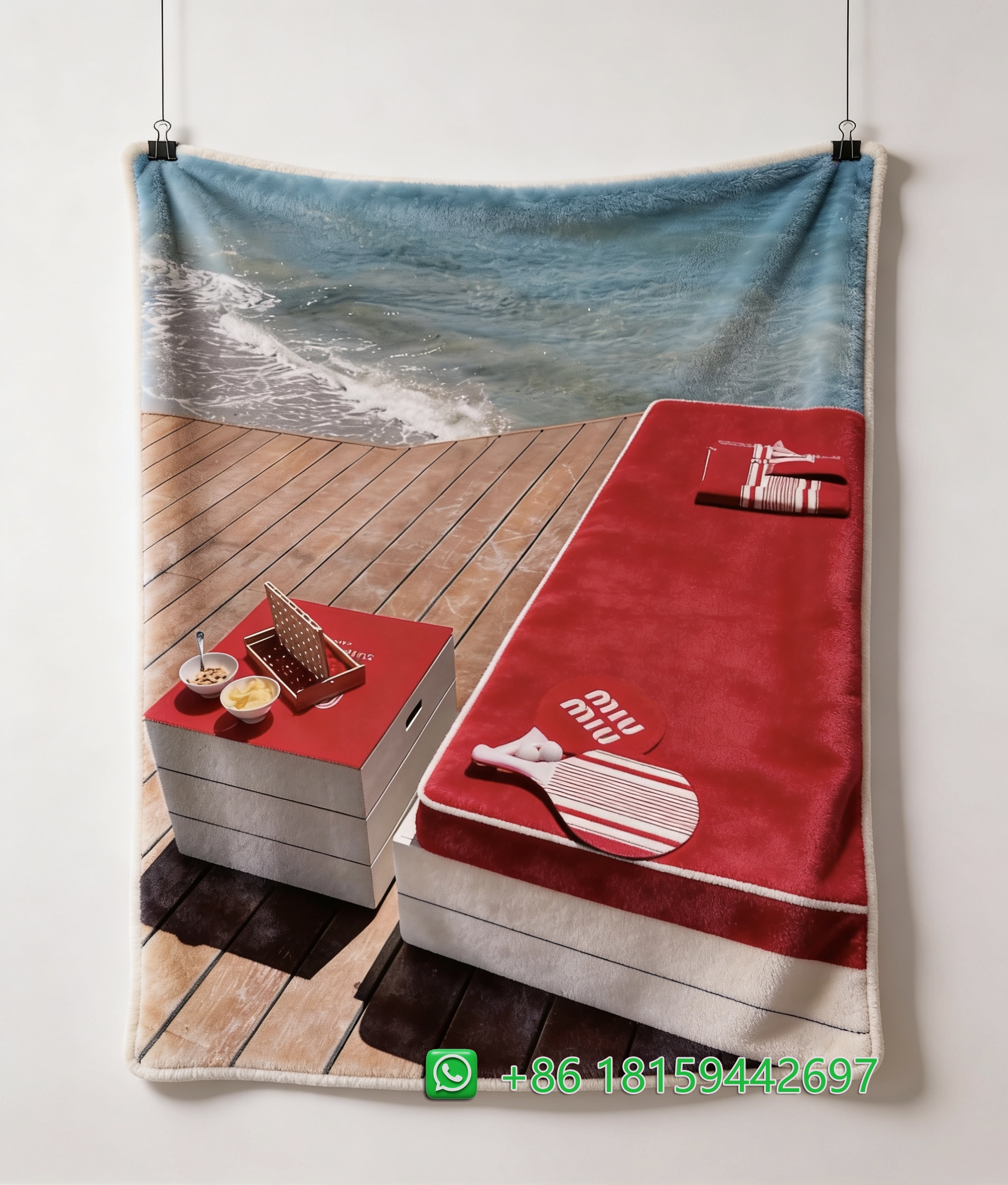 Miumiu Throw Blankets